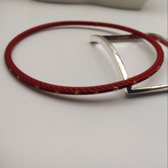 Red lines bracelet bangle - Picture 1 of 2